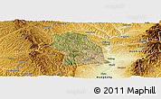 Satellite Panoramic Map of Fenxi, physical outside