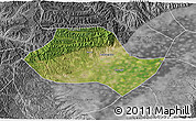 Satellite 3D Map of Fenyang, desaturated