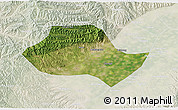 Satellite 3D Map of Fenyang, lighten
