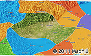Satellite 3D Map of Fenyang, political outside