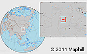 Gray Location Map of Fenyang