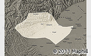 Shaded Relief Map of Fenyang, darken