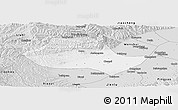 Silver Style Panoramic Map of Fenyang