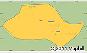 Savanna Style Simple Map of Fenyang, cropped outside