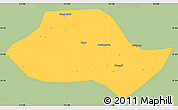 Savanna Style Simple Map of Fenyang, single color outside