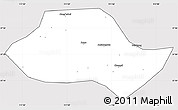 Silver Style Simple Map of Fenyang, cropped outside
