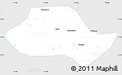 Silver Style Simple Map of Fenyang, single color outside