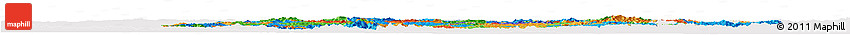 Political Horizon Map of Shanxi, single color outside