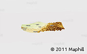 Physical Panoramic Map of Jiang Xian, cropped outside