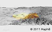 Physical Panoramic Map of Jiang Xian, desaturated
