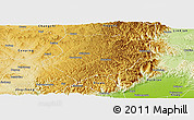 Physical Panoramic Map of Lingchuan