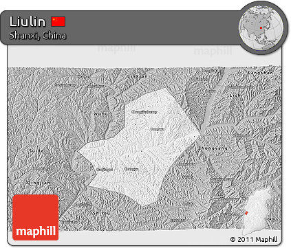 Gray 3D Map of Liulin