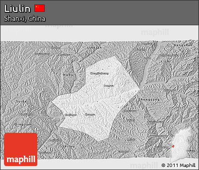 Gray 3D Map of Liulin