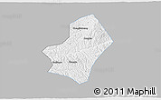 Gray 3D Map of Liulin, single color outside