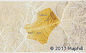 Physical 3D Map of Liulin, lighten