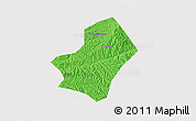 Political 3D Map of Liulin, cropped outside
