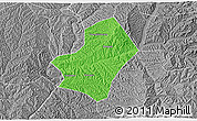 Political 3D Map of Liulin, desaturated