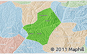 Political 3D Map of Liulin, lighten
