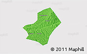 Political 3D Map of Liulin, single color outside