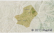 Satellite 3D Map of Liulin, lighten