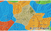 Satellite 3D Map of Liulin, political outside