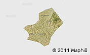 Satellite 3D Map of Liulin, single color outside