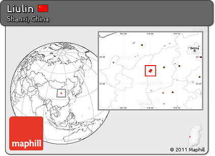 Blank Location Map of Liulin
