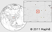 Blank Location Map of Liulin, highlighted country