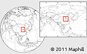 Blank Location Map of Liulin, highlighted parent region, within the entire country