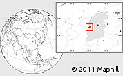 Blank Location Map of Liulin, highlighted parent region