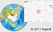 Physical Location Map of Liulin, highlighted country