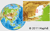 Physical Location Map of Liulin, highlighted parent region