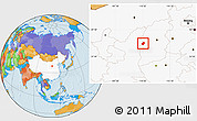 Political Location Map of Liulin, highlighted country