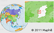 Political Location Map of Liulin, highlighted parent region