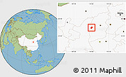 Savanna Style Location Map of Liulin, highlighted country