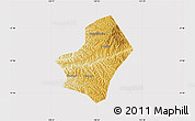 Physical Map of Liulin, cropped outside