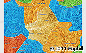 Physical Map of Liulin, political outside