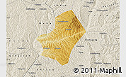Physical Map of Liulin, shaded relief outside