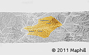 Physical Panoramic Map of Liulin, lighten, desaturated