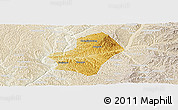 Physical Panoramic Map of Liulin, lighten