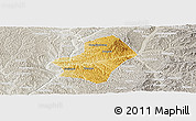 Physical Panoramic Map of Liulin, lighten, semi-desaturated