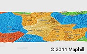 Physical Panoramic Map of Liulin, political outside