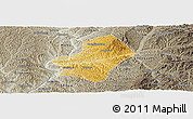 Physical Panoramic Map of Liulin, semi-desaturated