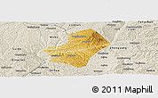 Physical Panoramic Map of Liulin, shaded relief outside