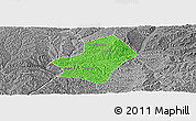 Political Panoramic Map of Liulin, desaturated