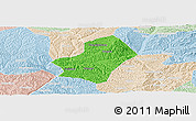 Political Panoramic Map of Liulin, lighten