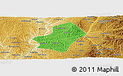 Political Panoramic Map of Liulin, physical outside