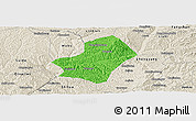 Political Panoramic Map of Liulin, shaded relief outside