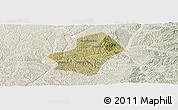Satellite Panoramic Map of Liulin, lighten