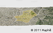 Satellite Panoramic Map of Liulin, semi-desaturated